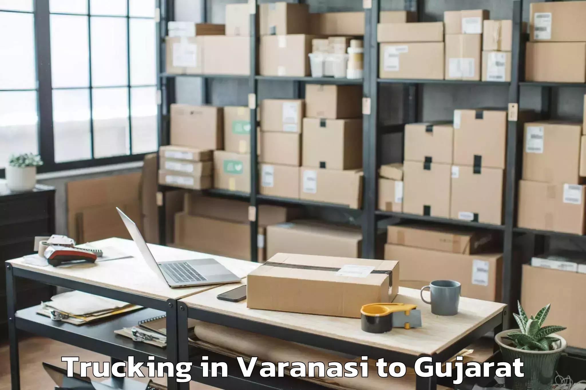 Top Varanasi to Sanand Trucking Available